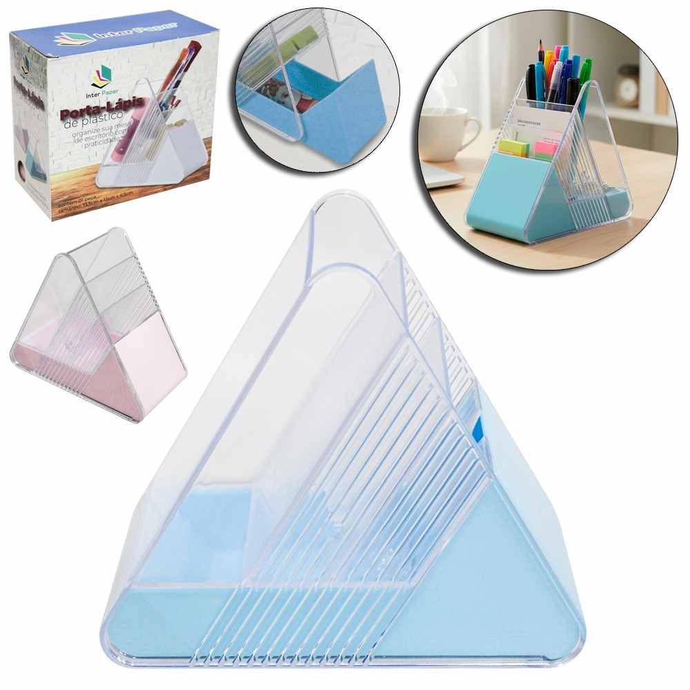 PORTA LAPIS TRIANGULAR COLOR